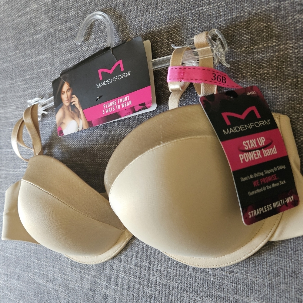 MAIDENFORM Strapless Multi-Way Bra - Nude Size 36B - Picture 7 of 9